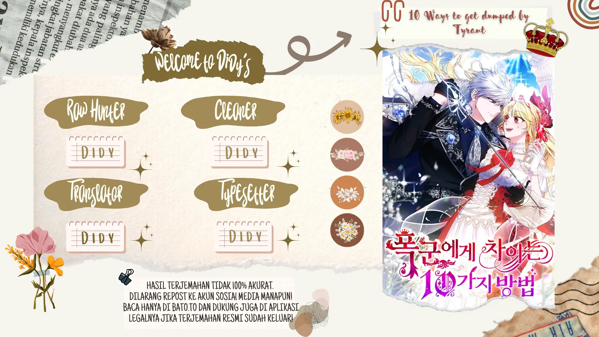 10 CARA UNTUK DIBUANG OLEH SANG TIRAN Chapter 16 page 0