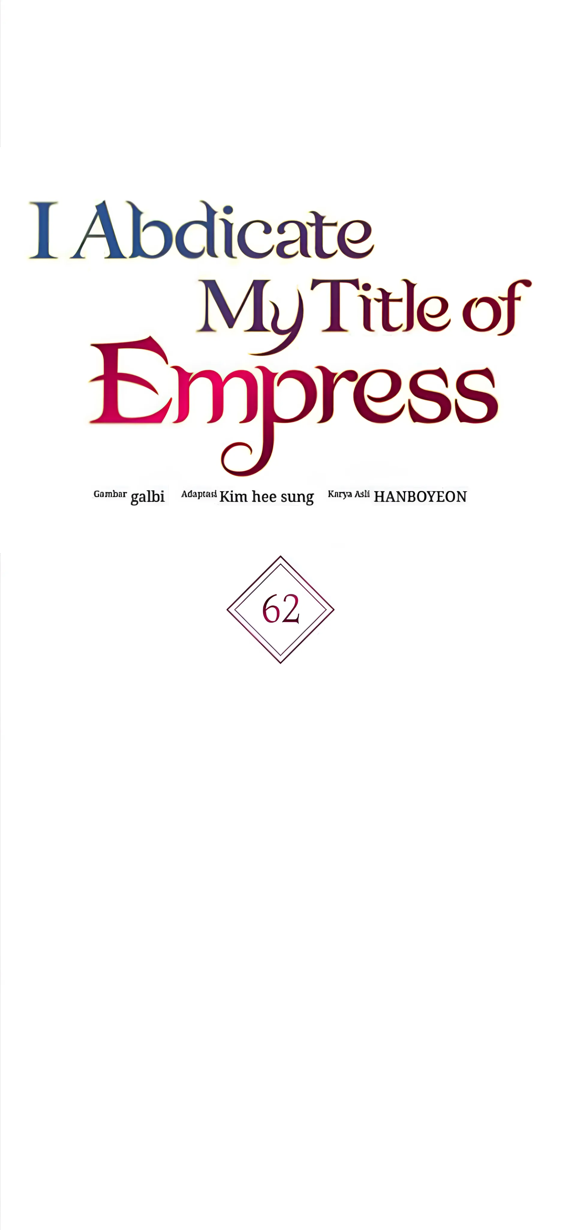 I Abdicate my title of Empress Chapter 62 page 24