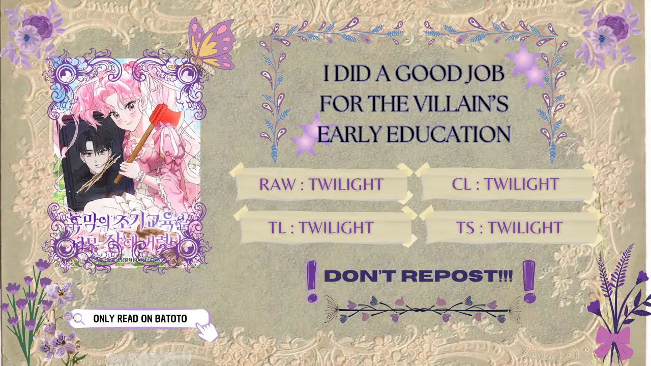 I Did a Good Job For The Villain’s Early Education Chapter 1 page 0