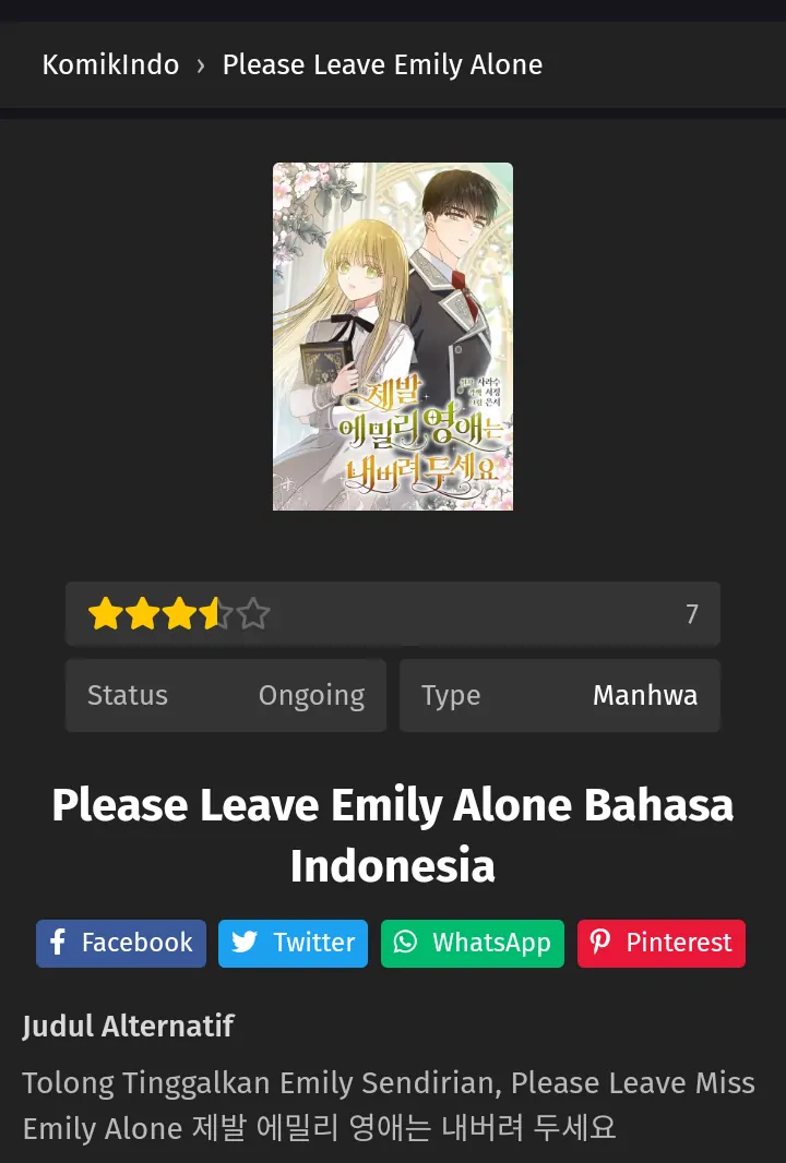 Please Leave Emily Alone Chapter 33649 page 1